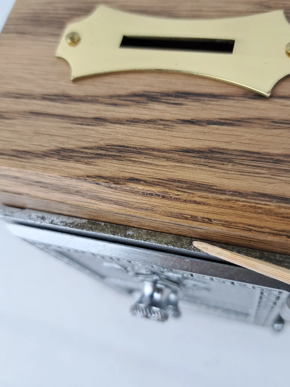 Vintage Mini Vault Coin Bank Puzzle Safe Lock Box Wooden Novelty Piggy Bank